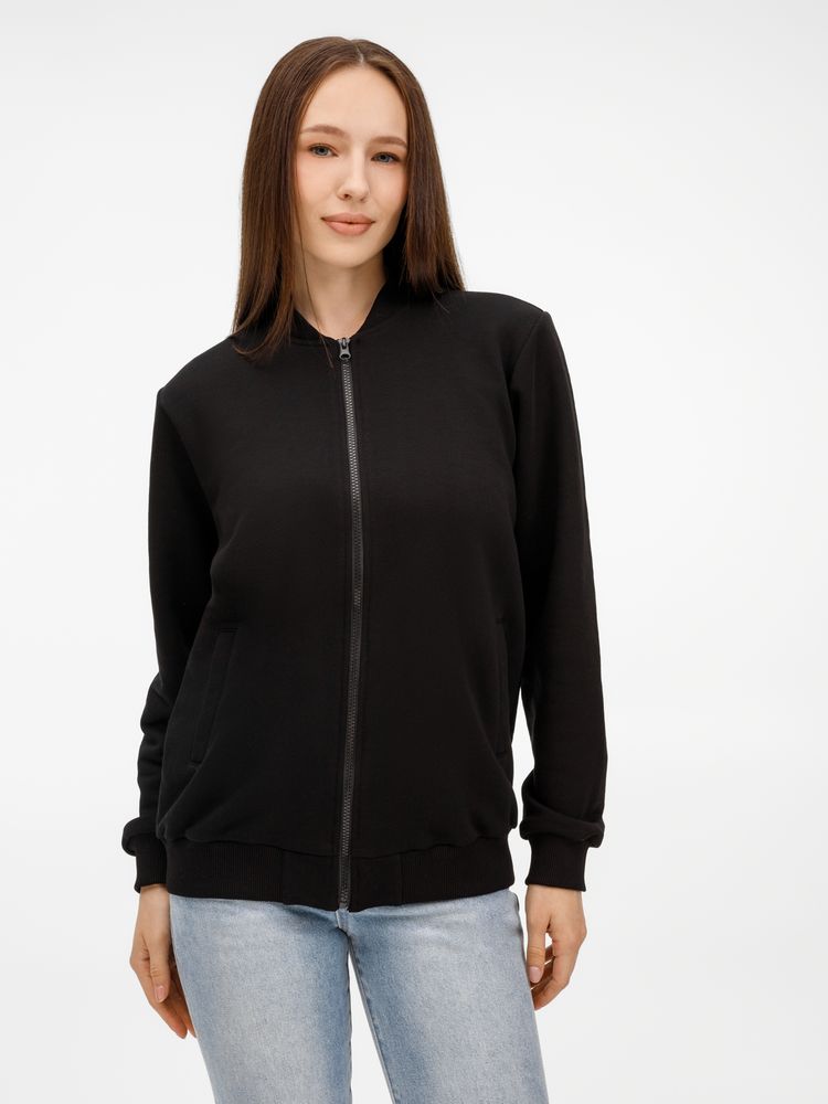 Бомбер унисекс Townie, черный с логотипом