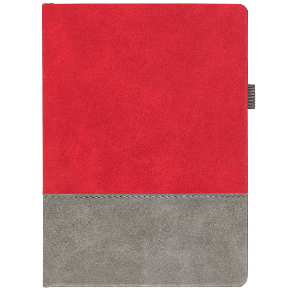 Ежедневник Horizon, недатированный, серый с красным с логотипом