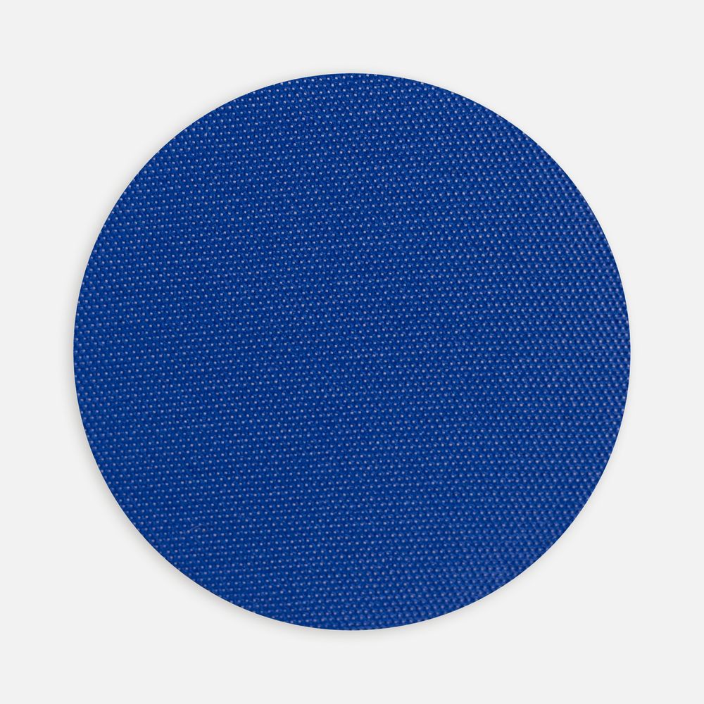 Наклейка тканевая Lunga Round, M, синяя с логотипом