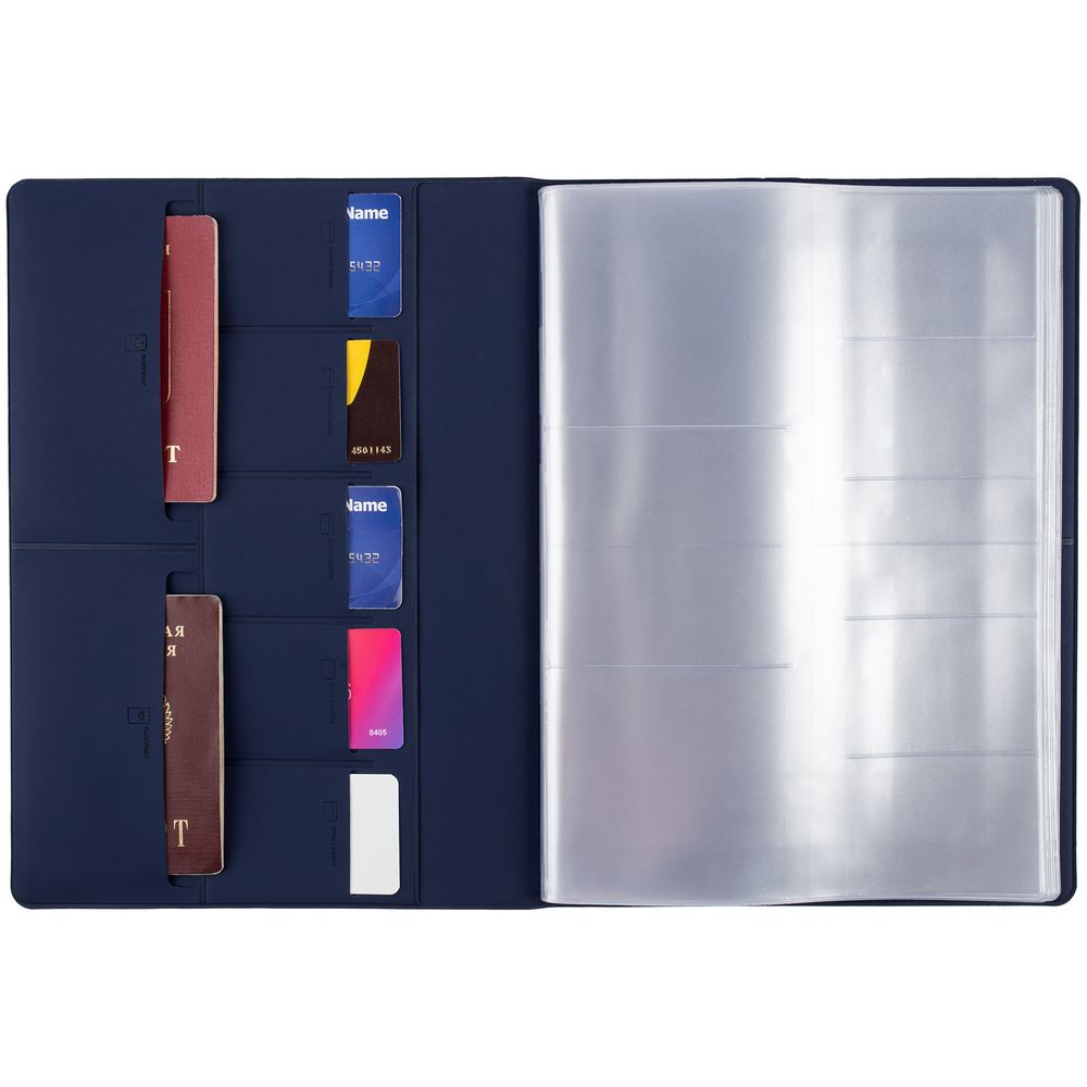 Папка для хранения документов Devon Maxi, синяя с логотипом