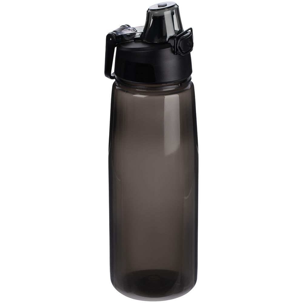 Спортивная бутылка Rally, черная с логотипом