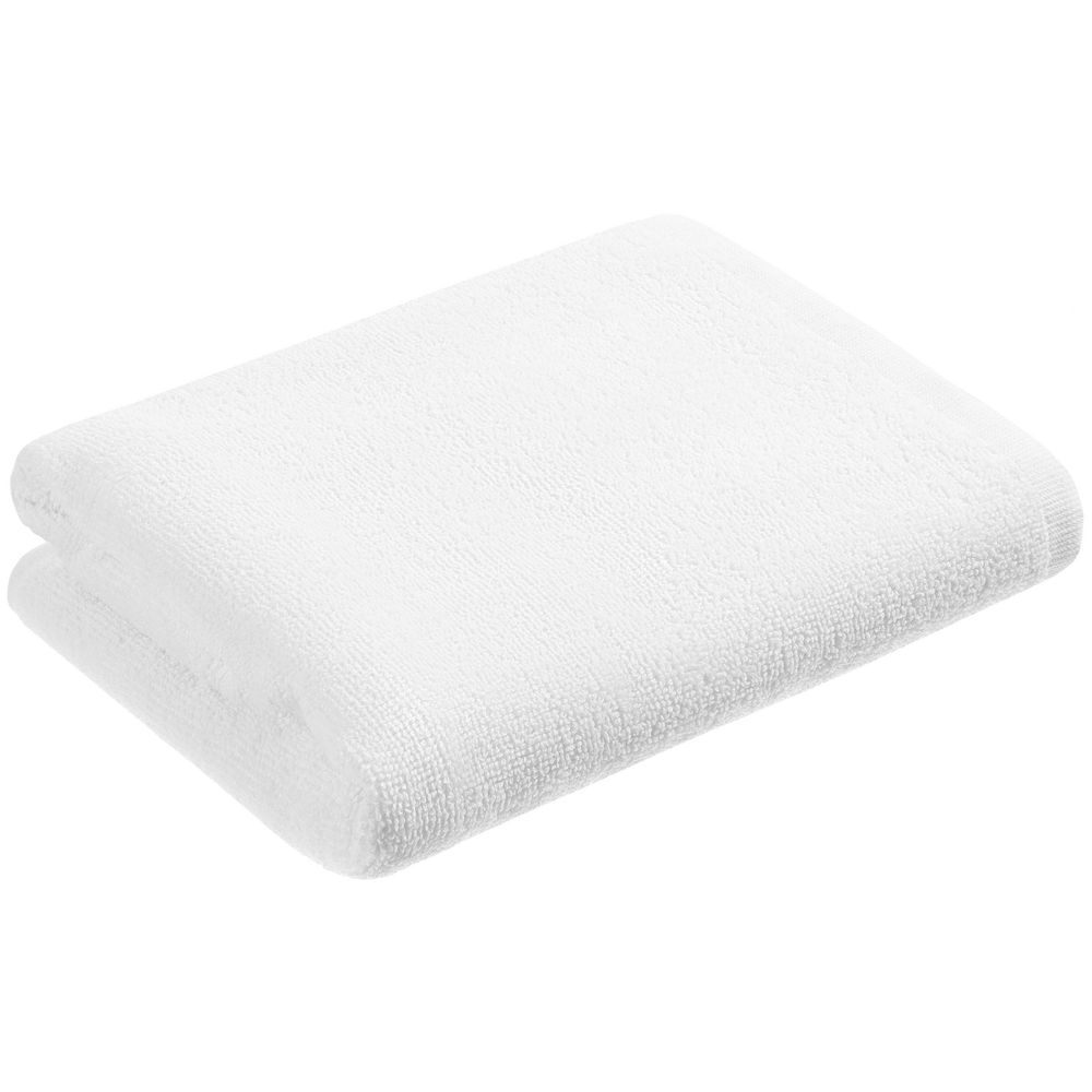 Полотенце махровое «Отель», среднее, белое с логотипом