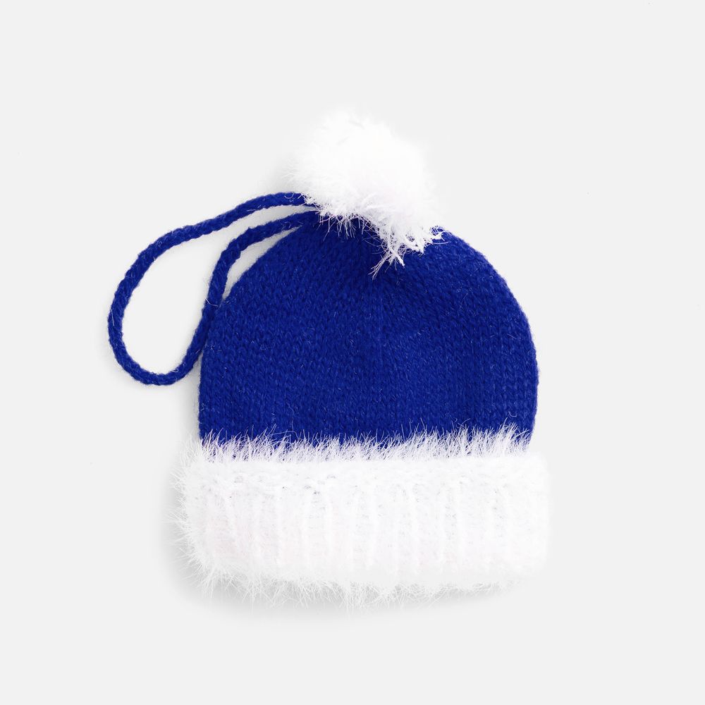 Подвеска на елку «Вьюжка», шапочка, синяя с логотипом