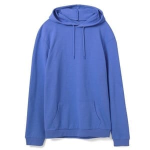Толстовка с капюшоном унисекс Hoodie, ярко-синий меланж с логотипом