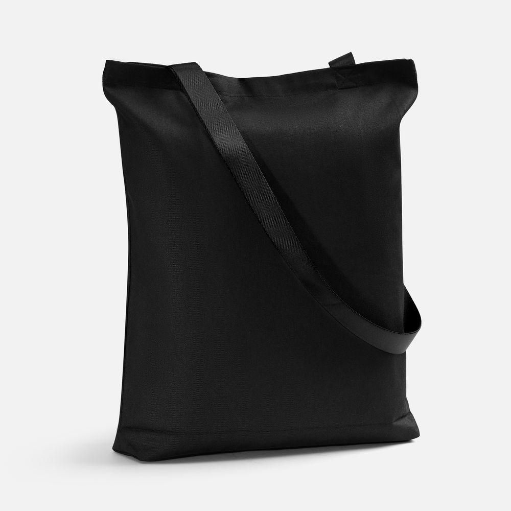 Шопер B4, черный с черными ручками с логотипом