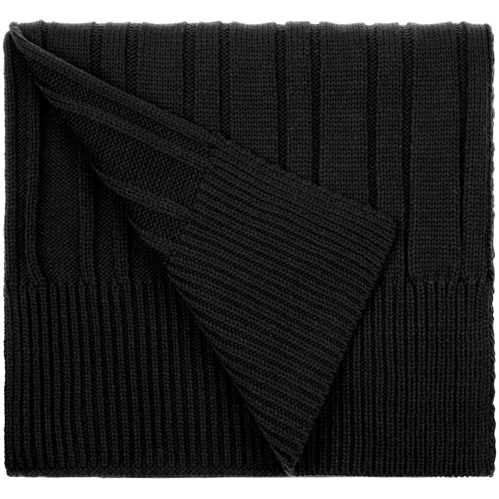 Шарфы с печатью логотипа. Шарф Knit Beat по цене 921 ₽ руб. (артикул 19892.30) Шарф Knit Beat, черный