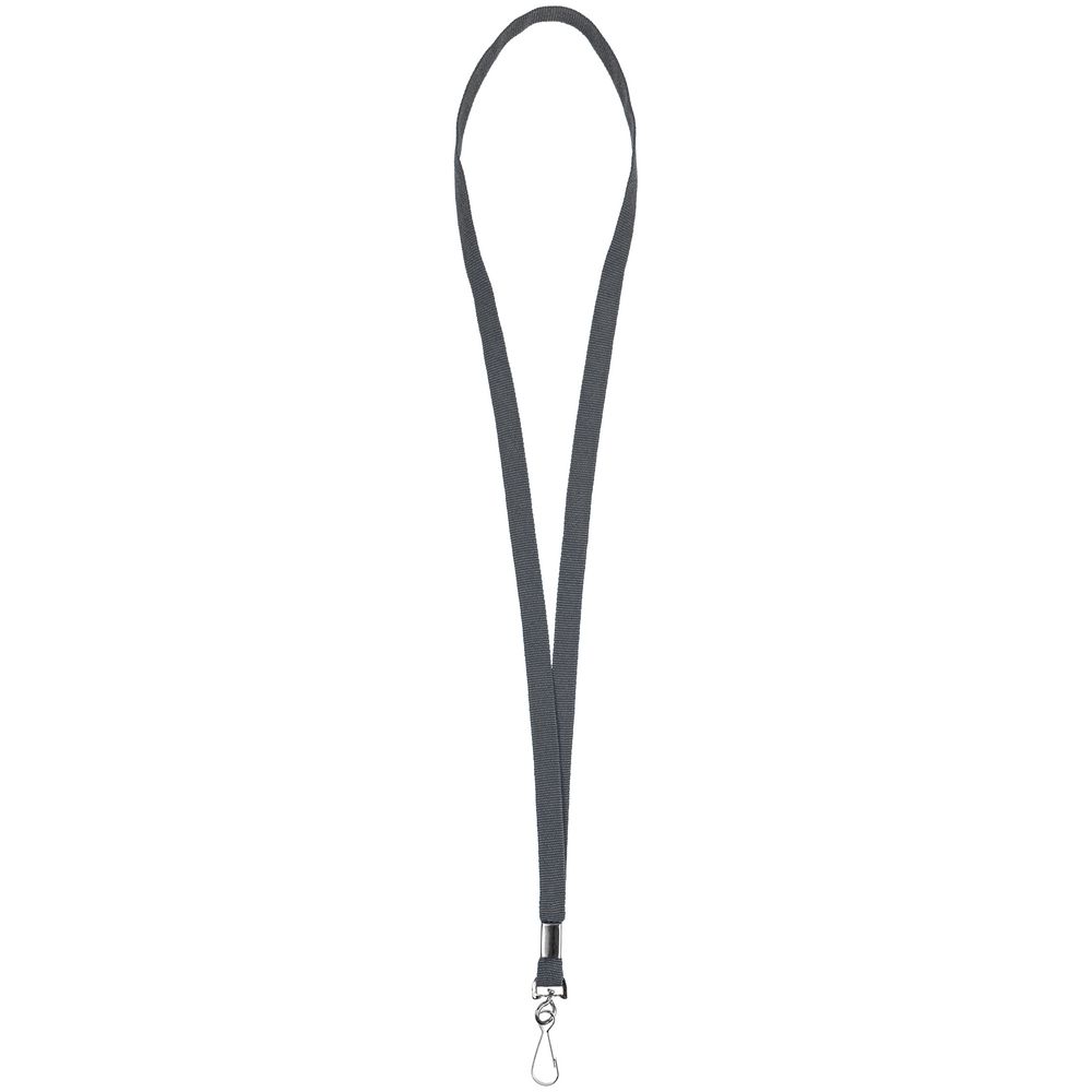 Лента с карабином Colorplan, серая с логотипом