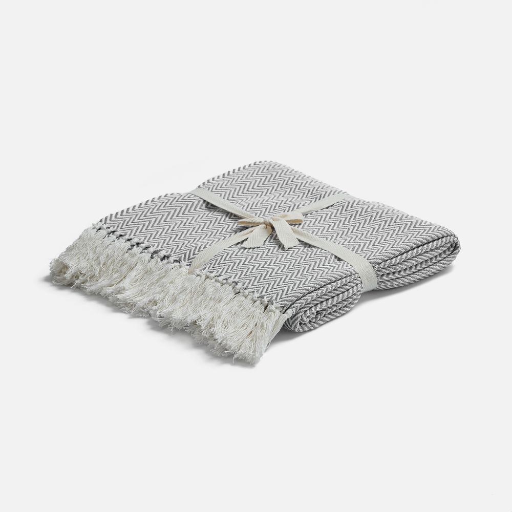 Плед Landour, серый с логотипом