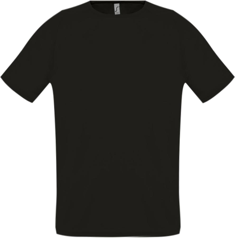 Футболка унисекс Sporty 140, черная с логотипом
