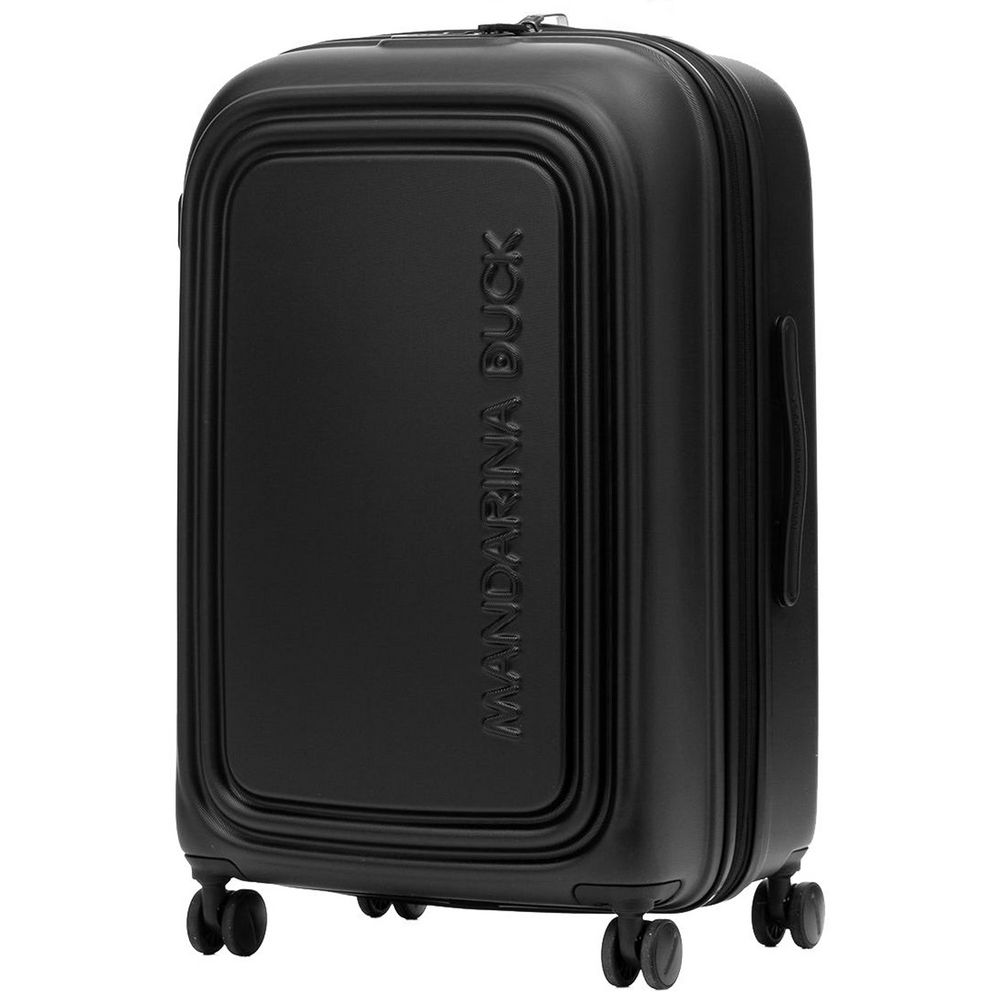 Чемодан Logoduck M, черный с логотипом