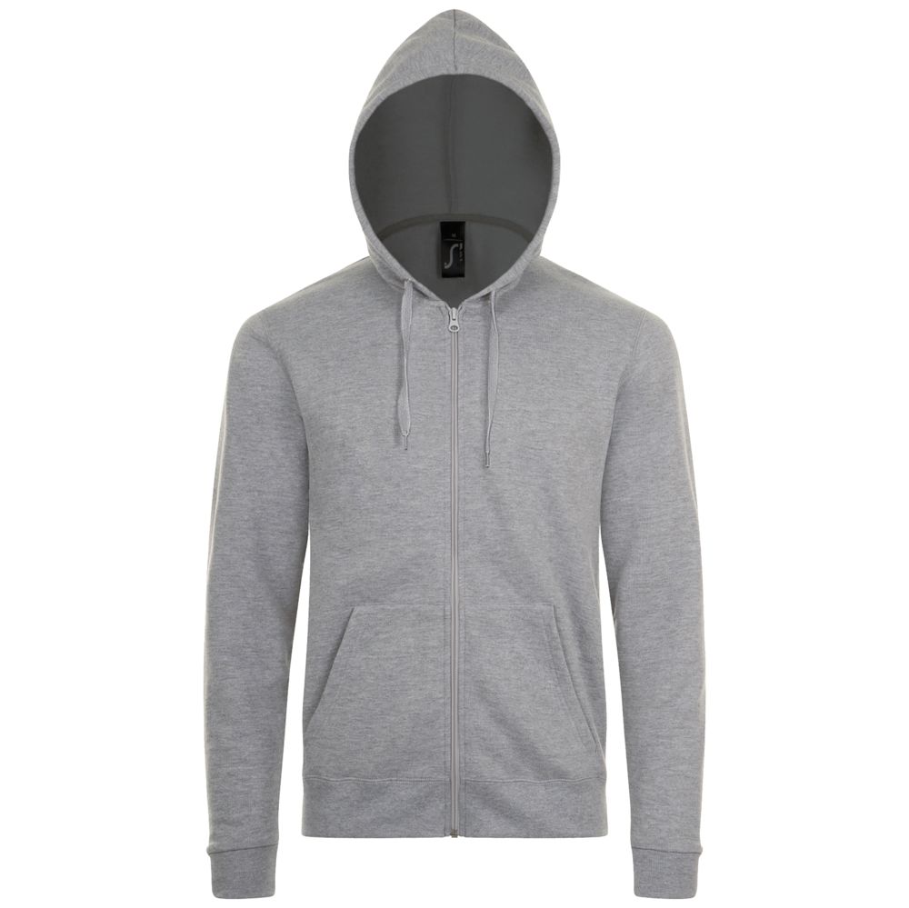 Толстовка унисекс Stone, серый меланж с логотипом