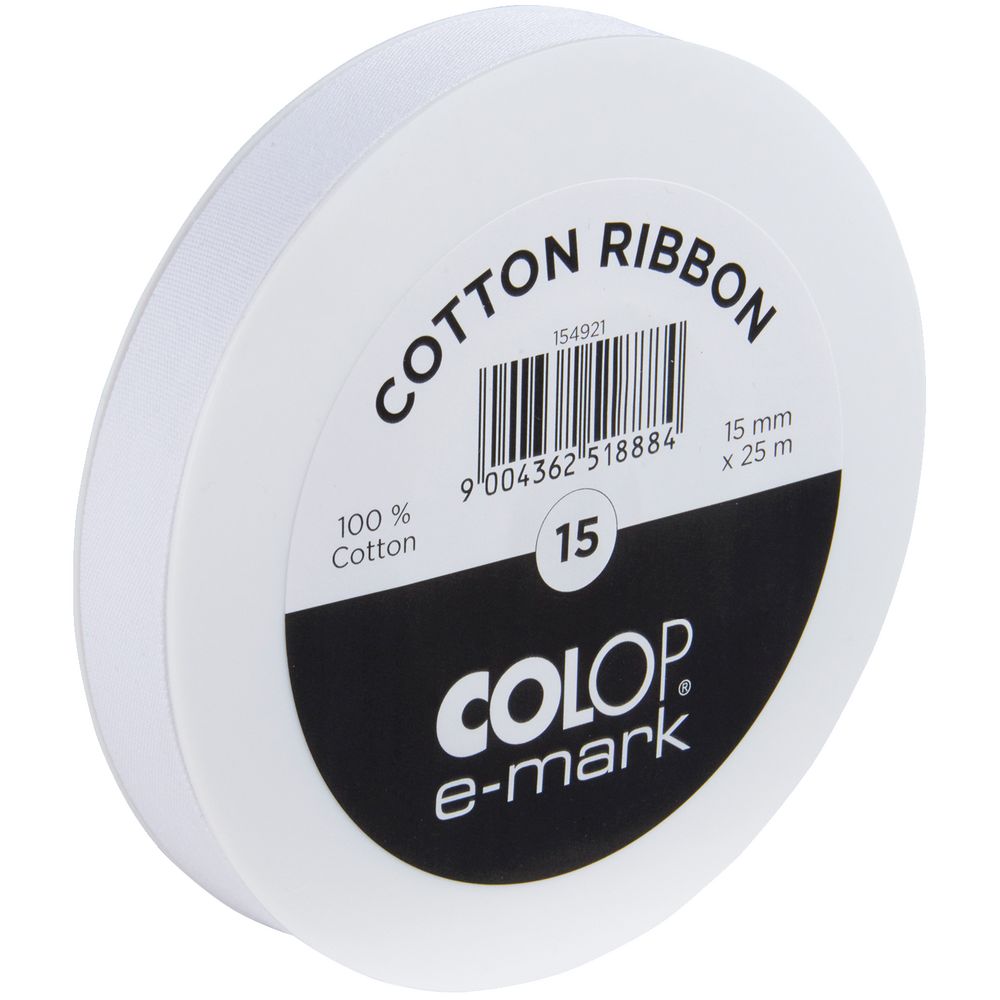Лента Colop E-mark 15, белая с логотипом