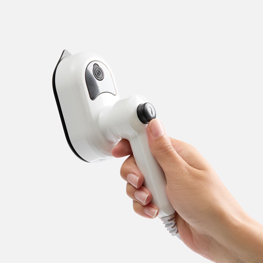 Мини-отпариватель Prim, белый с логотипом