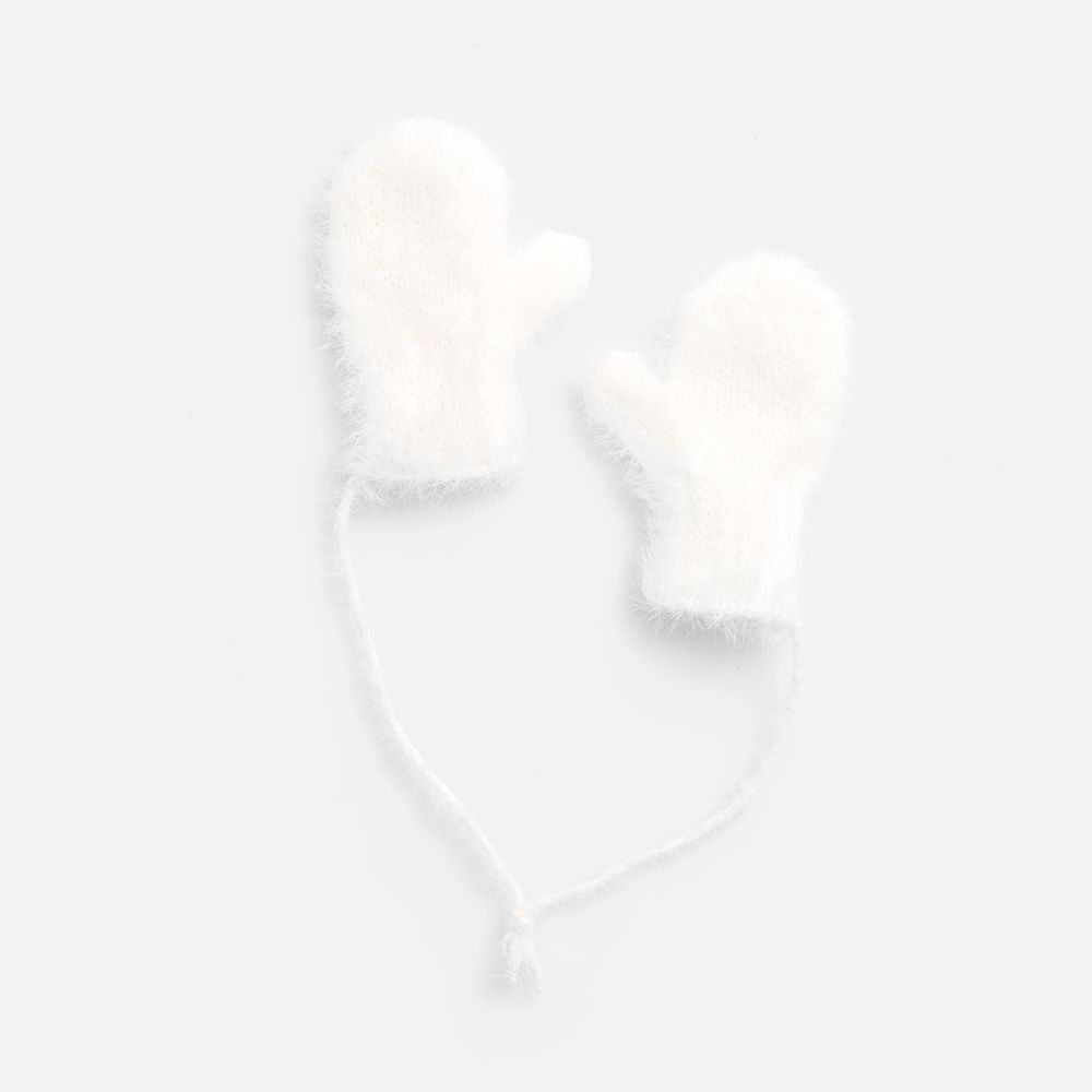 Подвеска на елку «Вьюжка», варежки, белая с логотипом