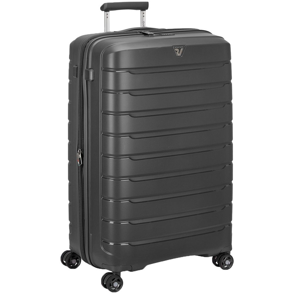 Чемодан Butterfly L, серый с логотипом