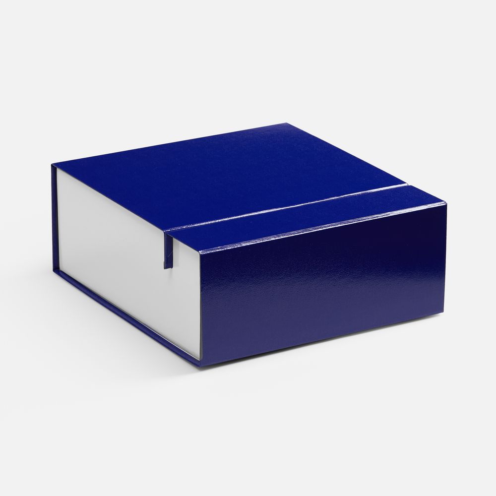 Коробка складная Wishful, S, синяя с логотипом