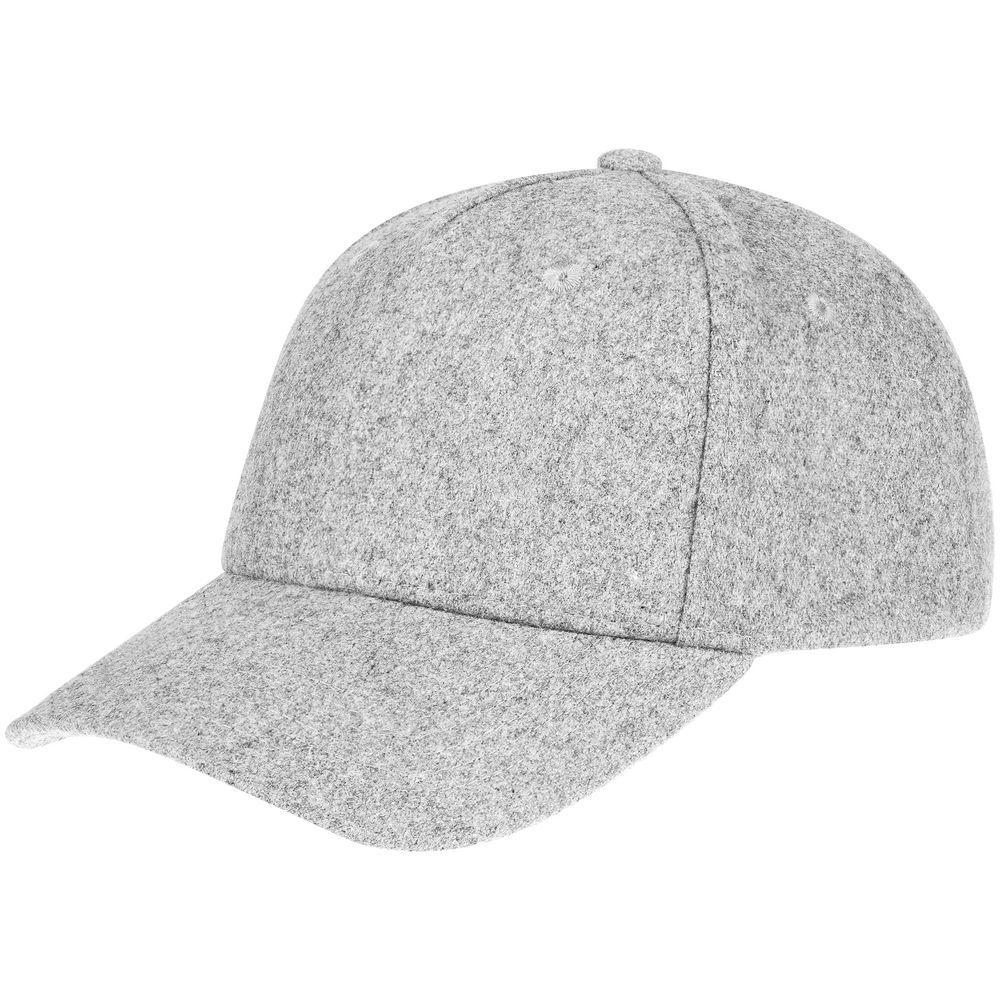 Бейсболка Woolridge, серый меланж с логотипом