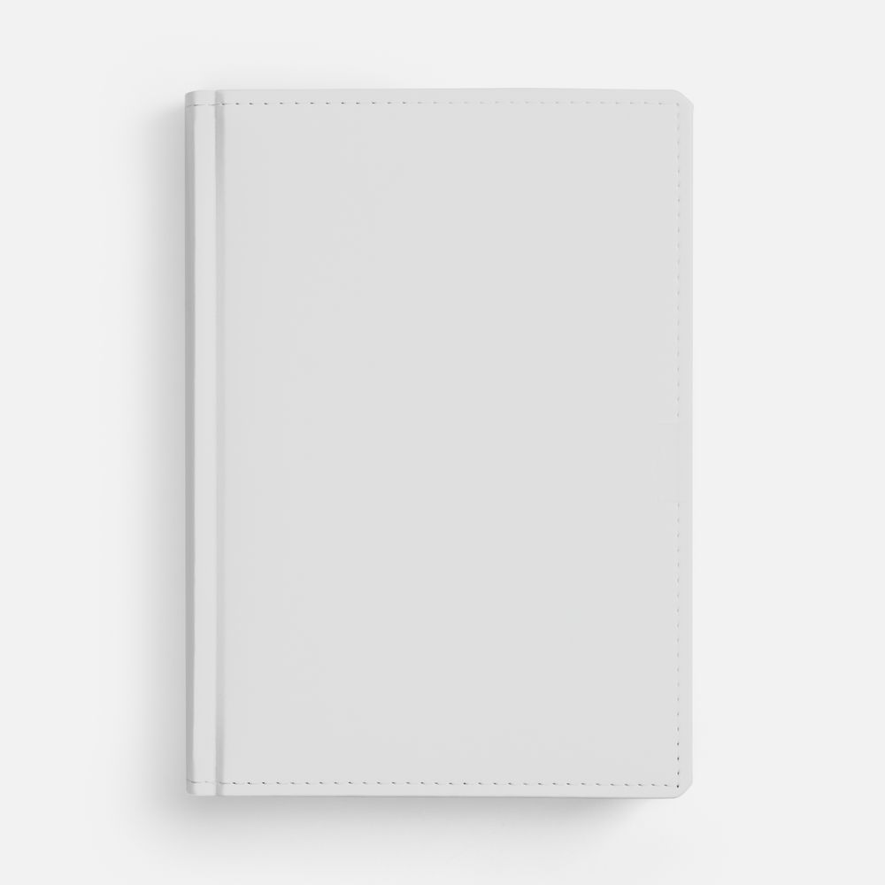 Ежедневник Nebraska, недатированный, белый с логотипом