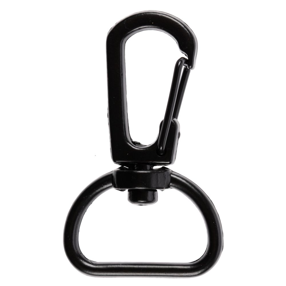 Застежка-карабин Snap Hook, M, черная с логотипом