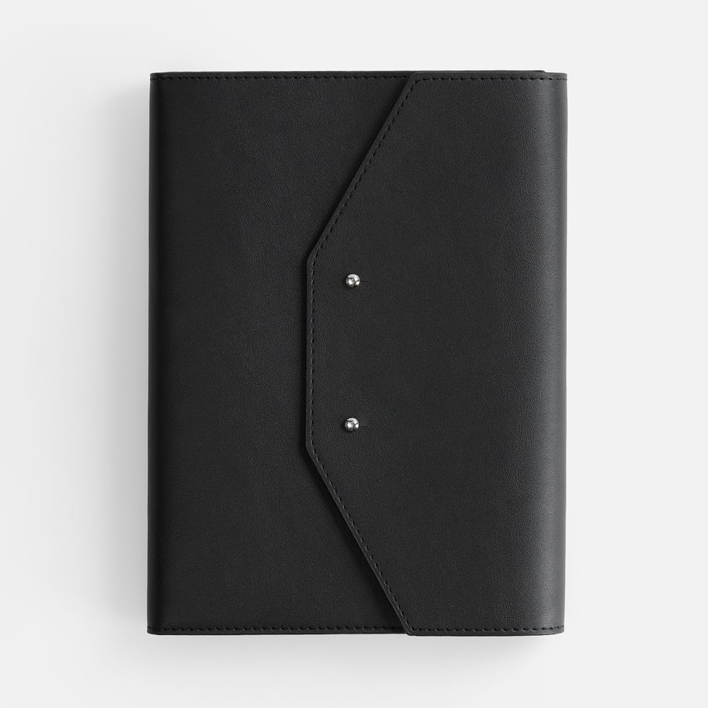 Ежедневник-органайзер Clean Slate, недатированный, черный с логотипом