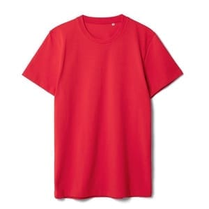 Футболка мужская T-bolka Stretch, красная (алая) с логотипом