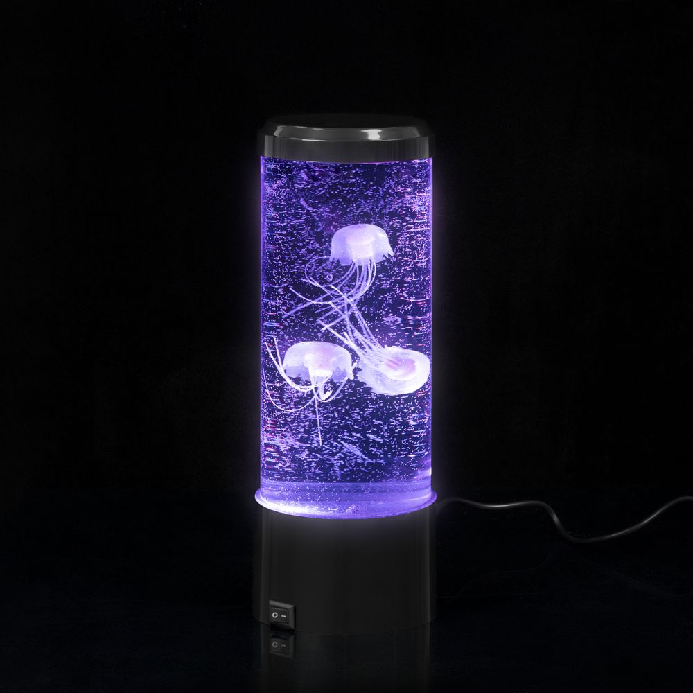 Настольная лампа Shelfy, черная с логотипом