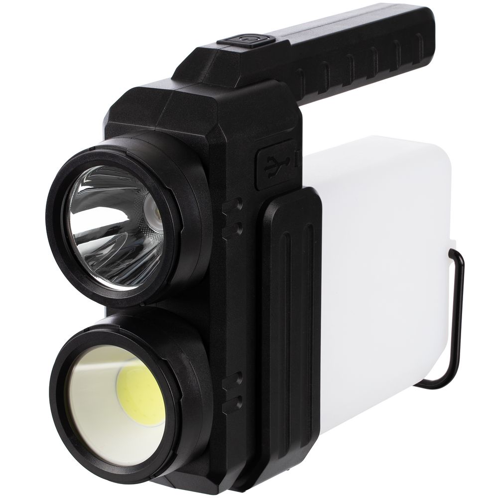 Кемпинговый фонарь-лампа аккумуляторный Yol, черный с логотипом