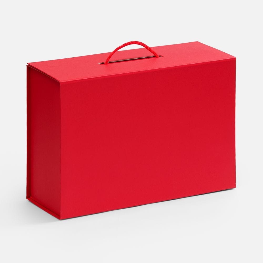 Коробка складная New Case Fold, красная с логотипом
