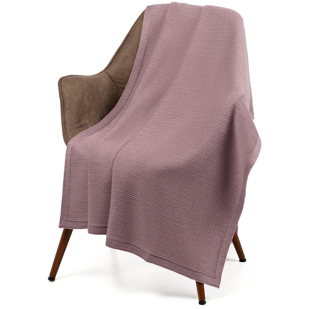 Плед Ornato, розовый (пыльная роза) с логотипом