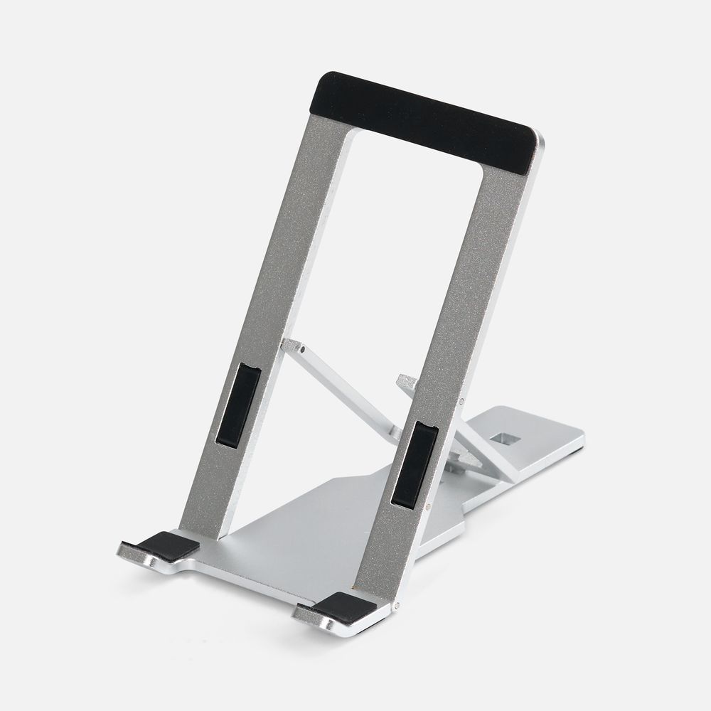 Подставка для смартфона Tactic, серебристая с логотипом