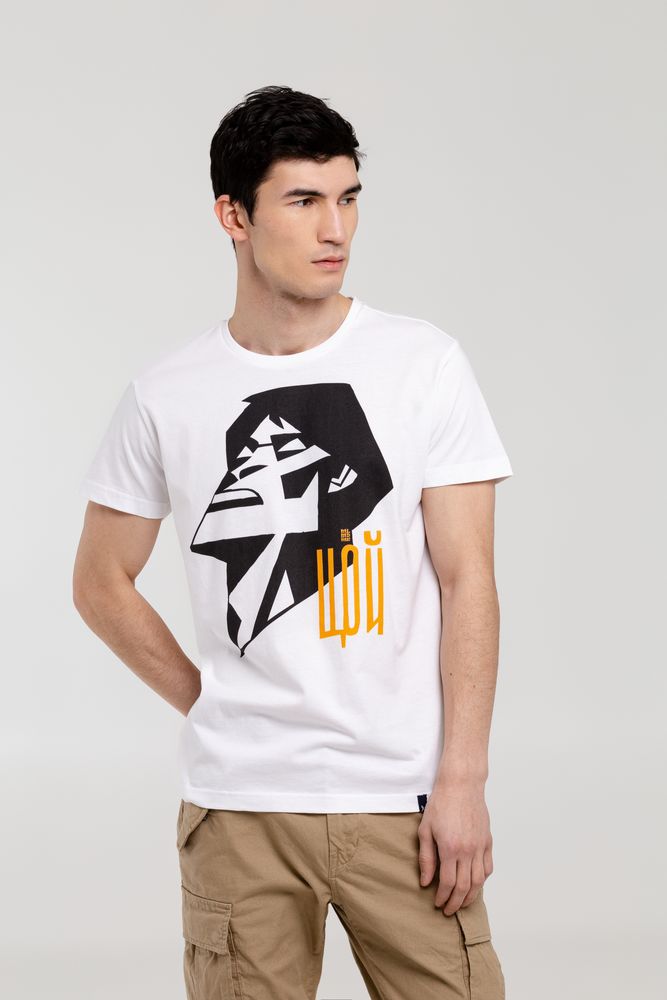 Футболка «Меламед. Виктор Цой», белая с логотипом
