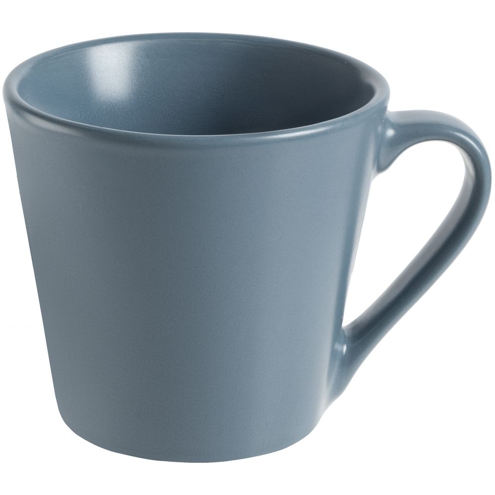 Кружка Modern Bell, матовая, серо-синяя с логотипом