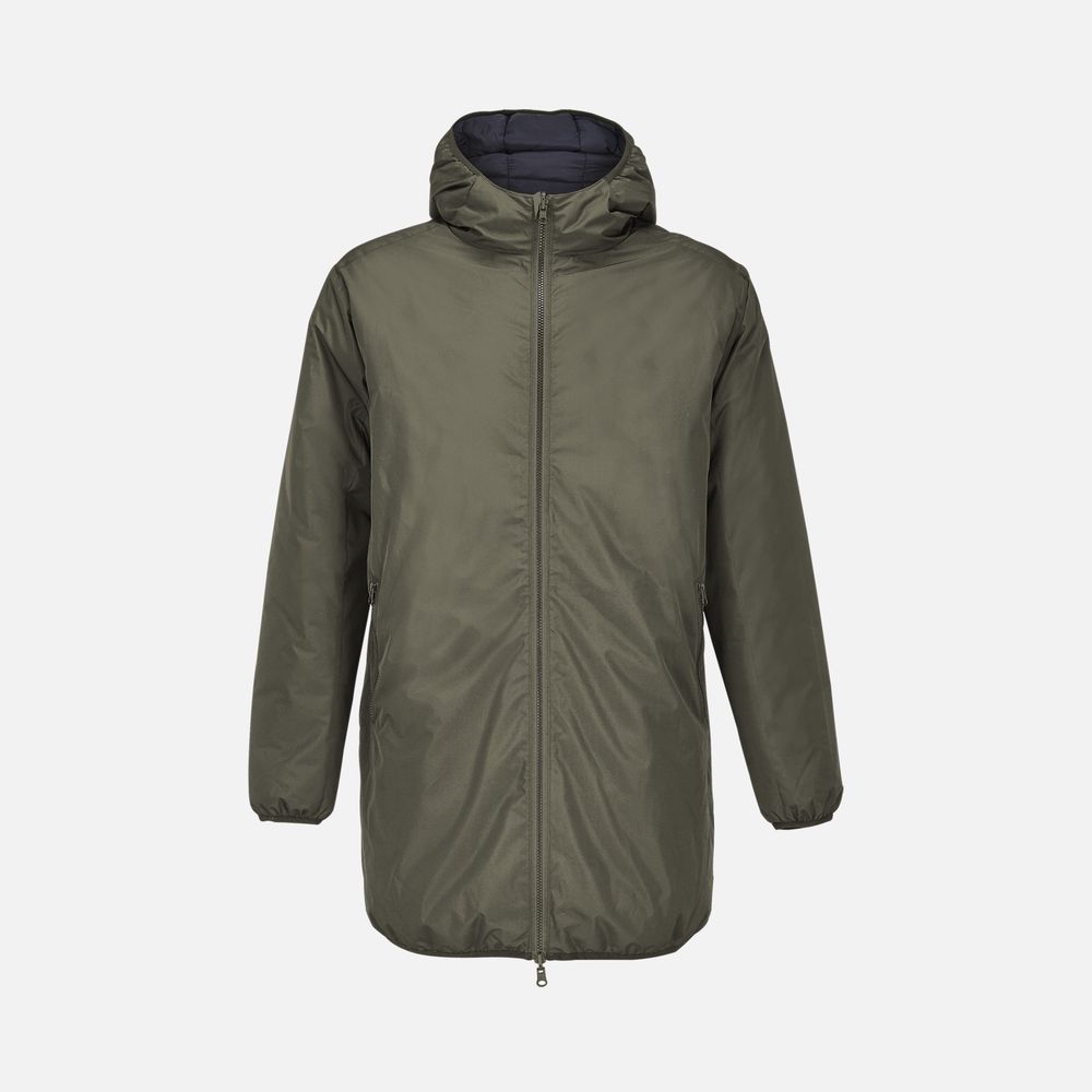 Куртка-парка унисекс Reverse, темный хаки с логотипом