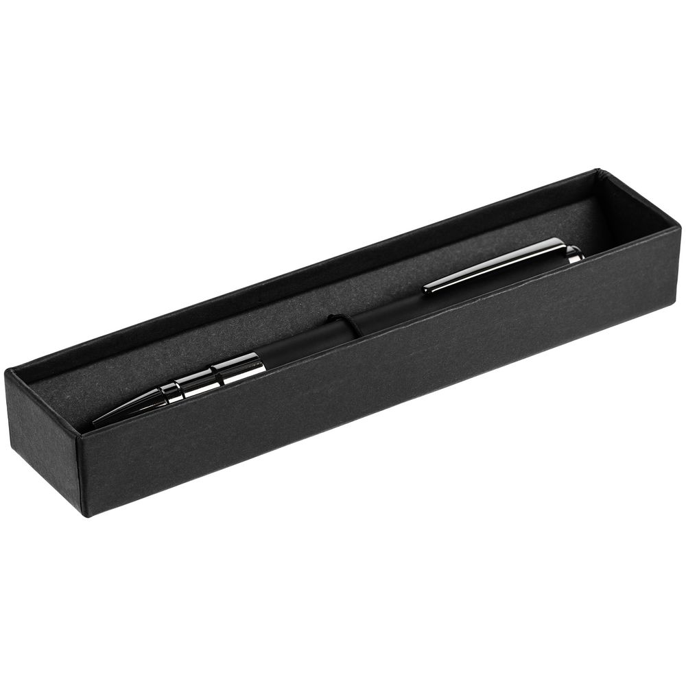 Ручка шариковая Kugel Gunmetal, черная с логотипом