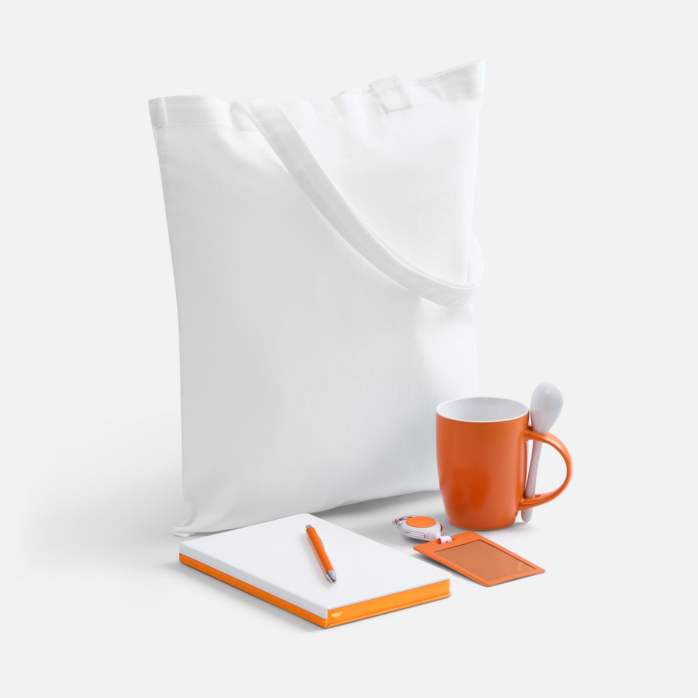 Набор Welcome Pack, оранжевый с белым с логотипом
