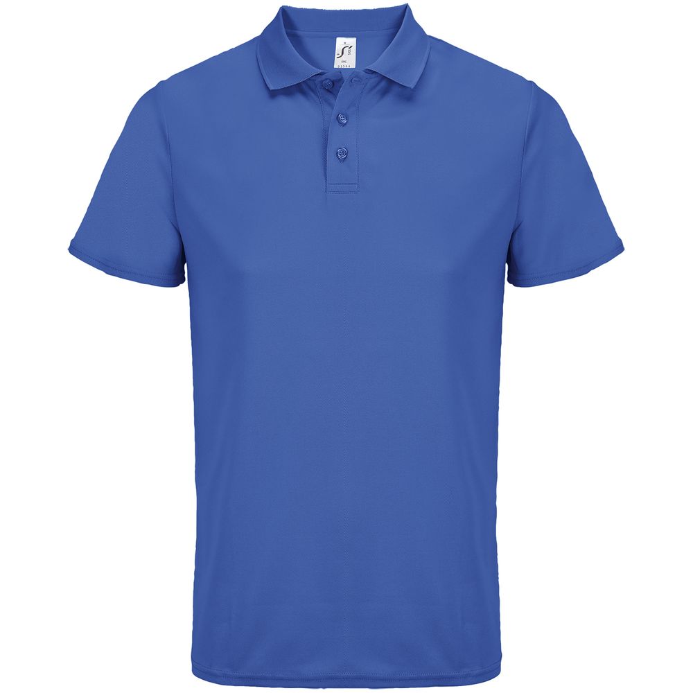 Рубашка поло унисекс Pitcher, ярко-синяя (royal) с логотипом
