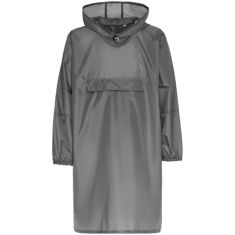 Дождевик-анорак Alatau, серый, единый размер с логотипом