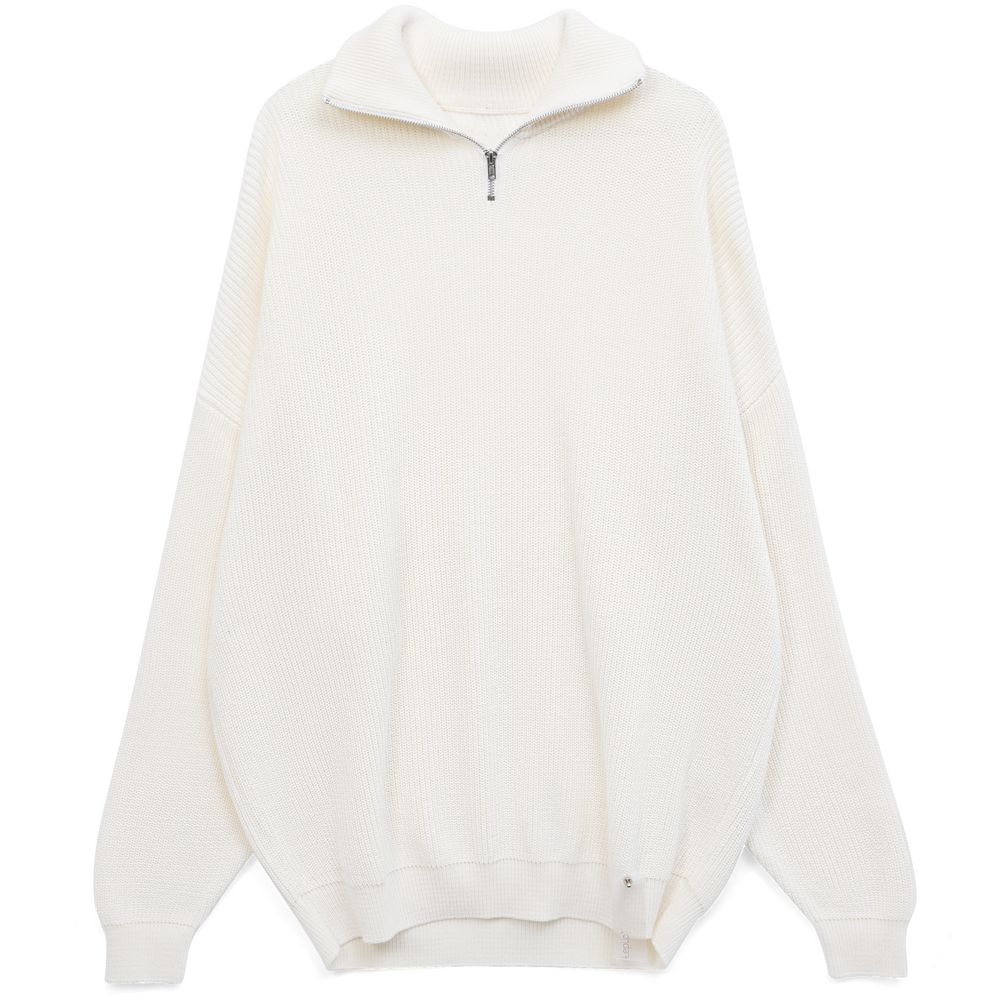 Джемпер Siluetti Birne, молочно-белый с логотипом