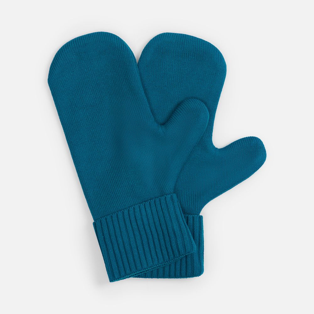 Варежки Yong, темно-синие (морская волна) с логотипом