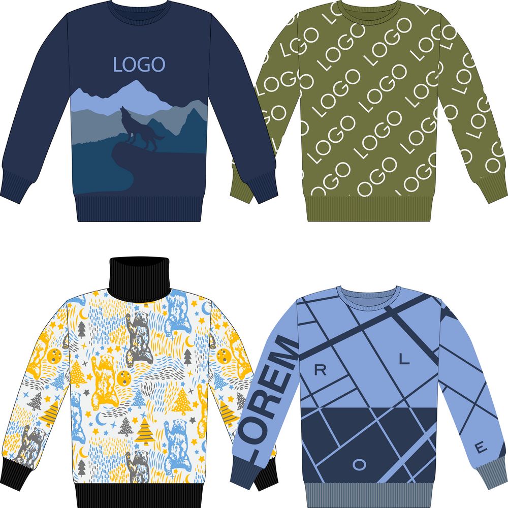 Свитер на заказ Tricksy Net, полушерсть с логотипом