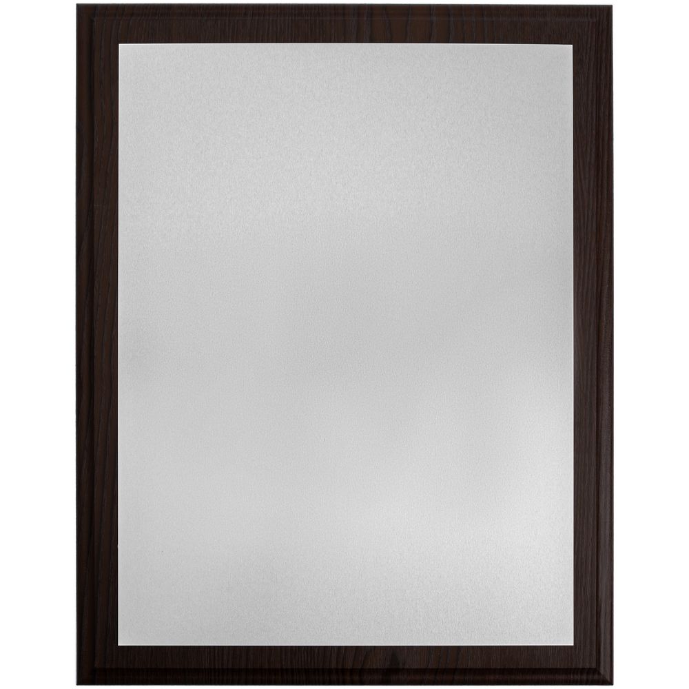Плакетка Plaque XL, венге с серебристой пластиной с логотипом