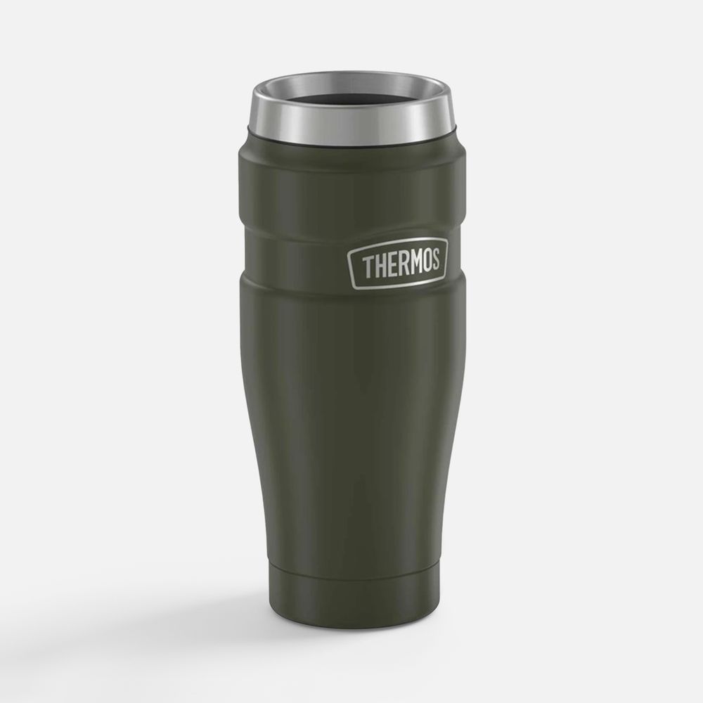 Термокружка King 470, хаки с логотипом