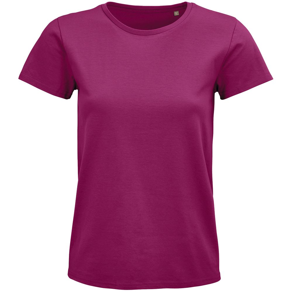 Футболка женская Pioneer Women, ярко-розовая (фуксия) с логотипом