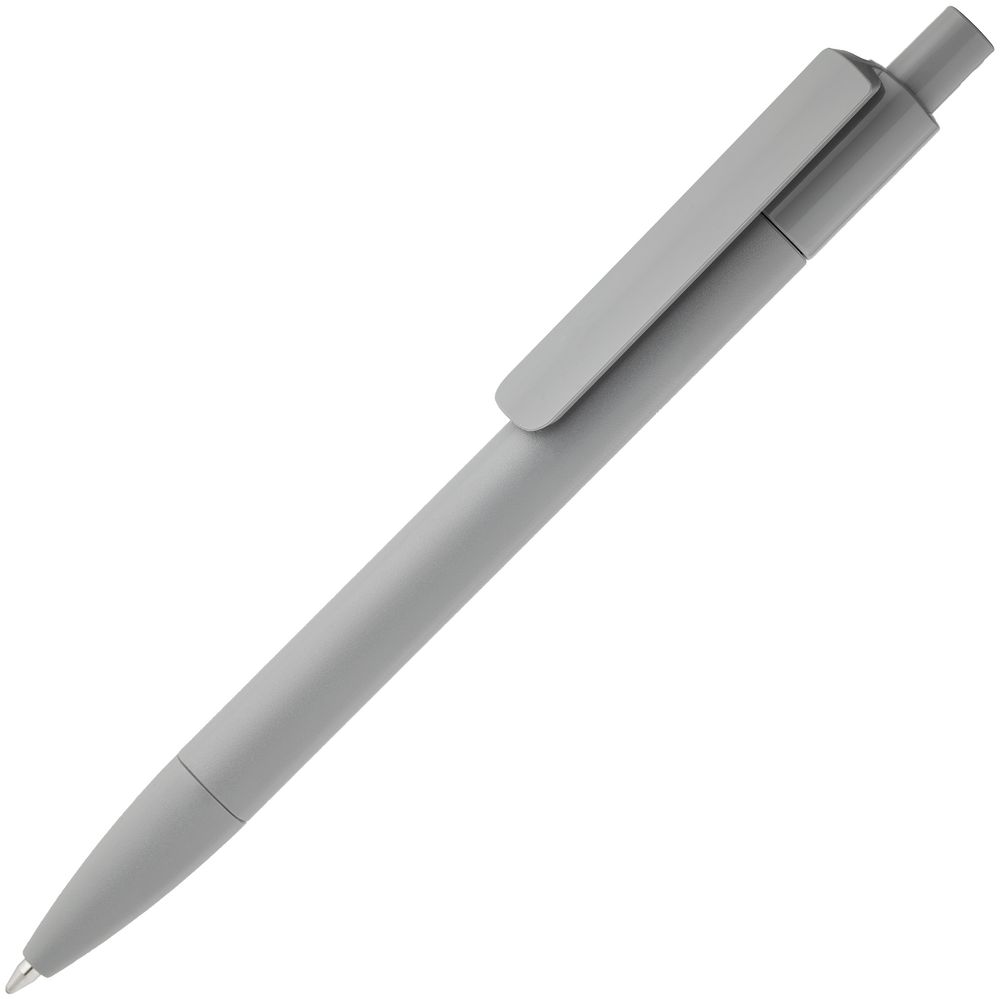 Ручка шариковая Prodir DS4 PMM-P, серая с логотипом
