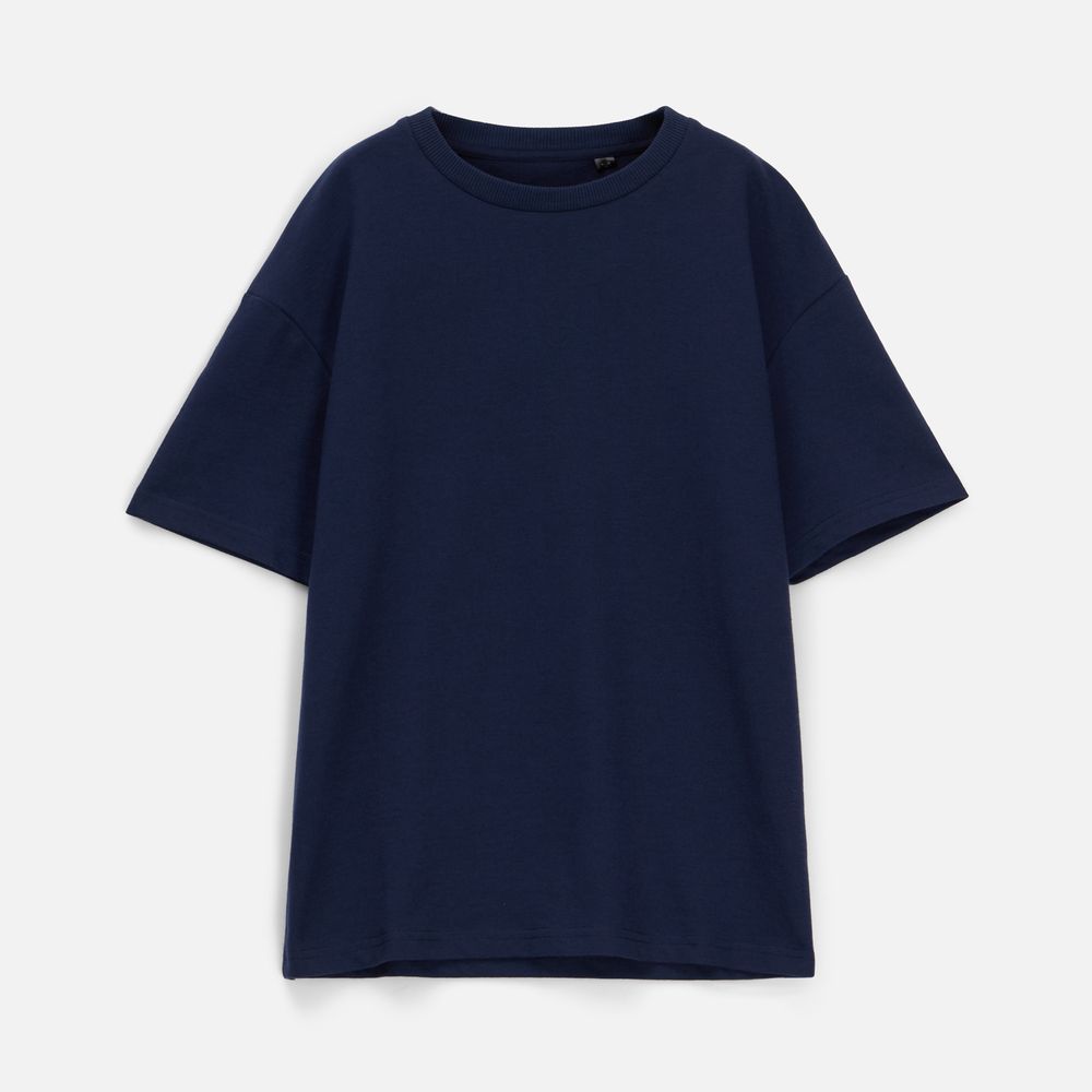 Футболка унисекс Durington, темно-синяя с логотипом