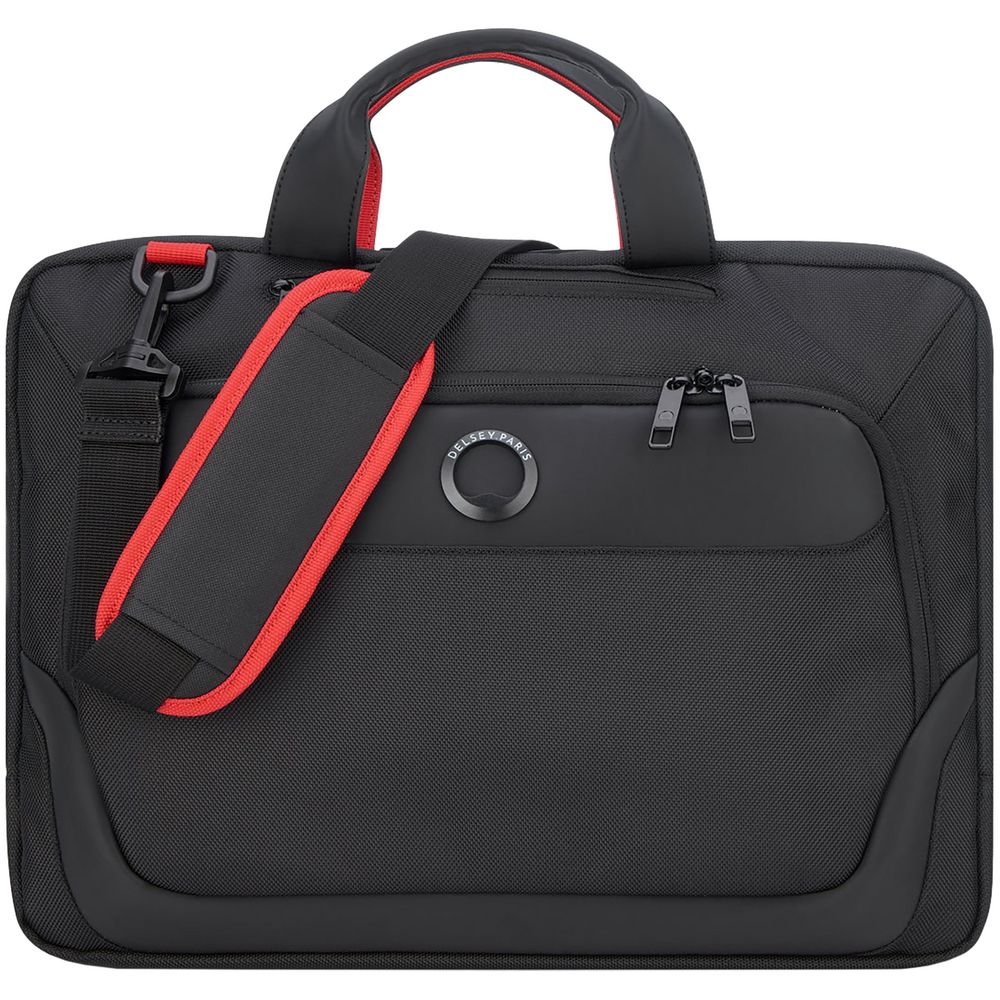 Сумка для ноутбука Parvis Plus 15, черная с логотипом