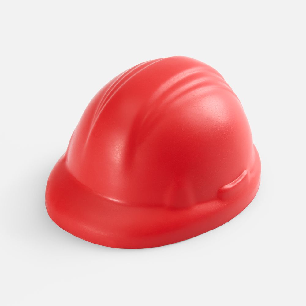 Антистресс «Каска», красный с логотипом