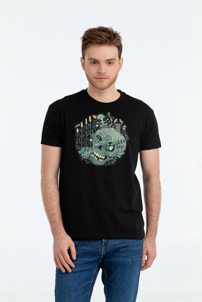 Футболка «Серенада», черная с логотипом