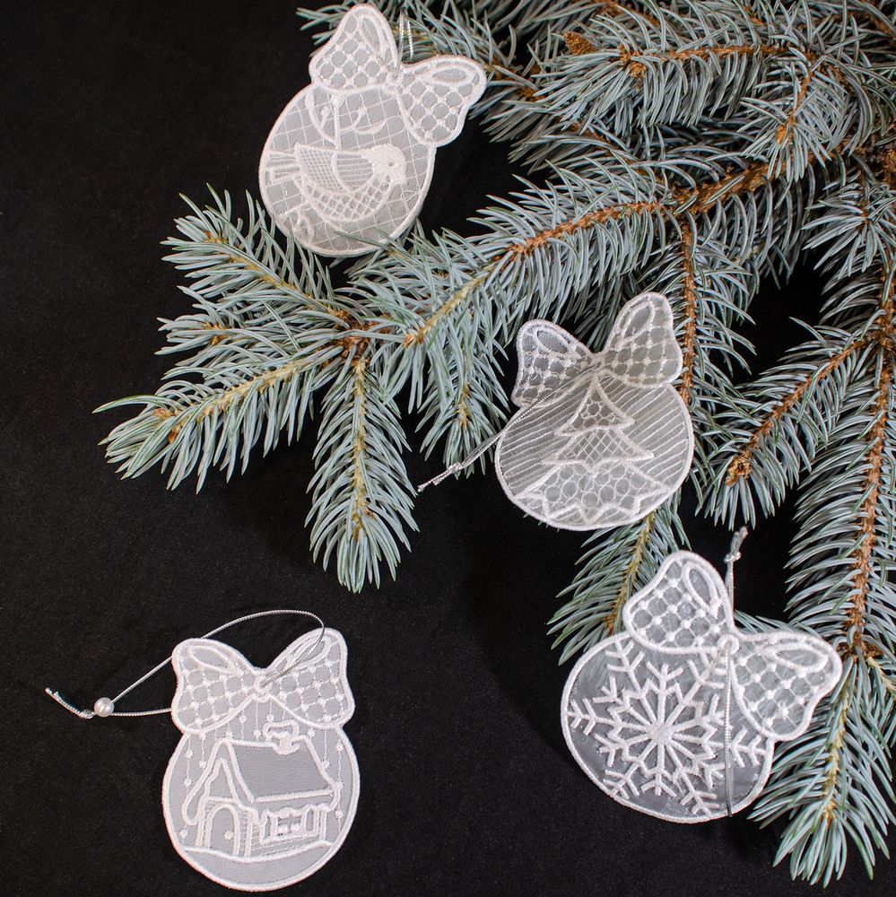 Набор подвесок «Зимние узоры» с логотипом