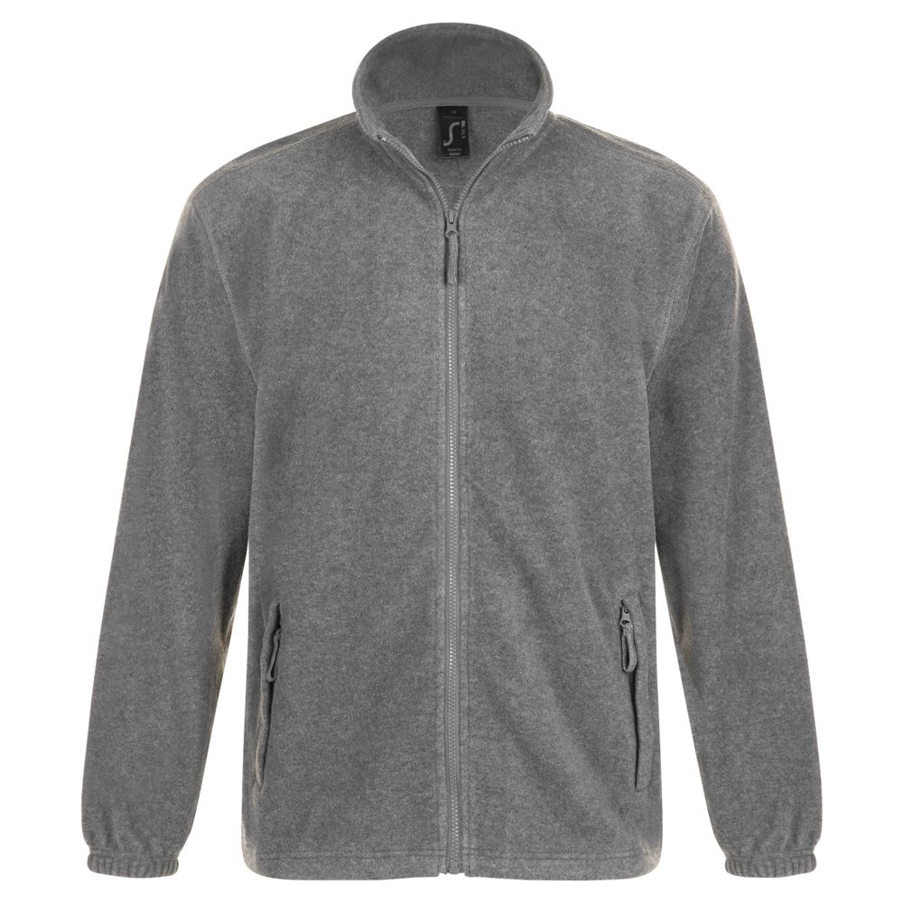 Куртка мужская North, серый меланж с логотипом